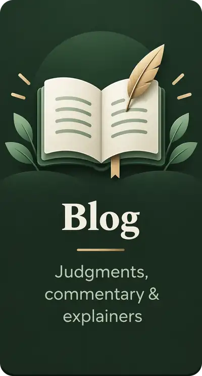 Blog. Judgments, commentary and explainers.